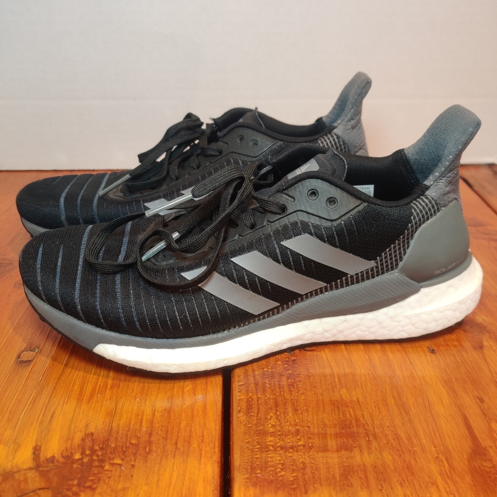 EUC Adidas Solar Glide 6 Boost Black White Running Sneakers Women Size 7